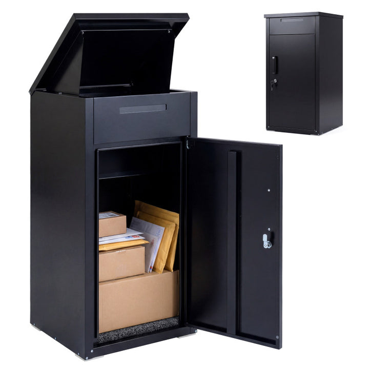 Package Delivery Box with Anti-Theft Board and Lockable Door
