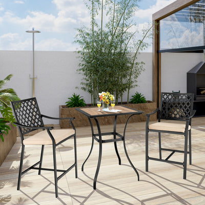 Patio Square Bar Table for Garden Backyard