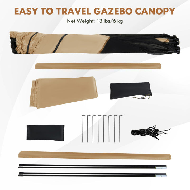 Pop Up Gazebo with Netting and Carry Bag