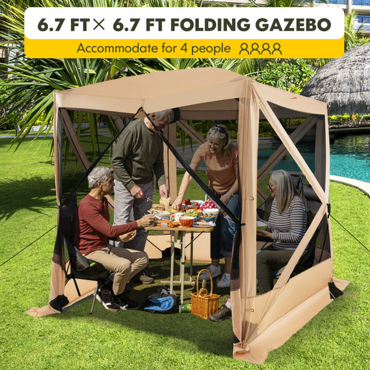 Pop Up Gazebo with Netting and Carry Bag