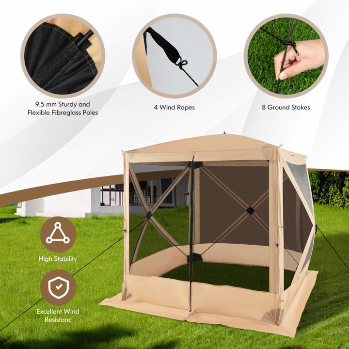 Pop Up Gazebo with Netting and Carry Bag