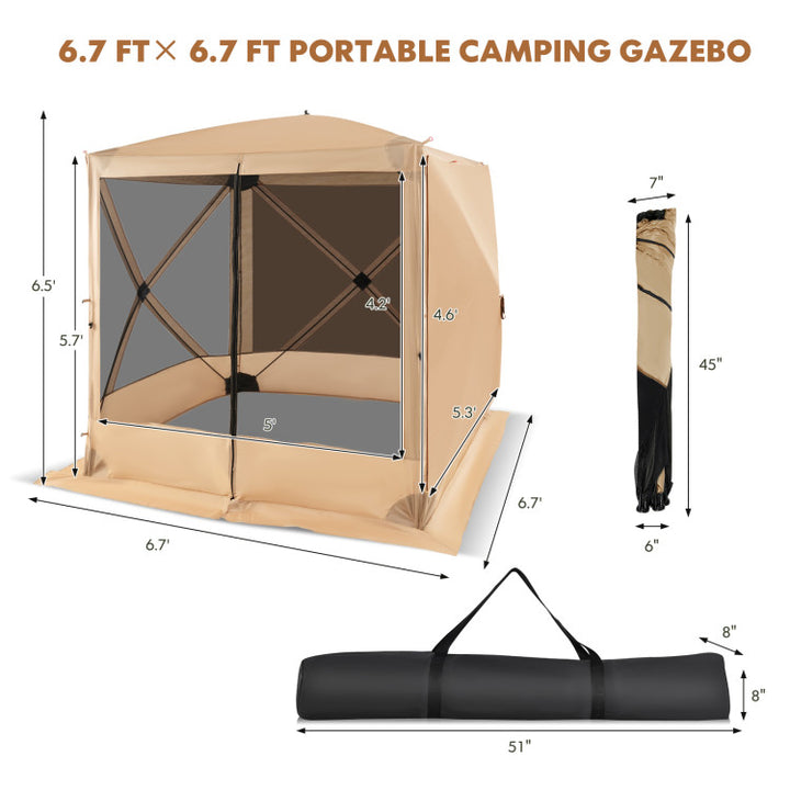 Pop Up Gazebo with Netting and Carry Bag