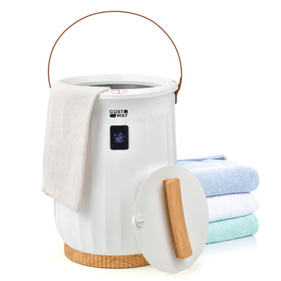 Portable 20L Luxury Towel Warmer Extra Large Bucket-Style Hot Towel Warmer with Auto Shut Off and 4 Timer Settings