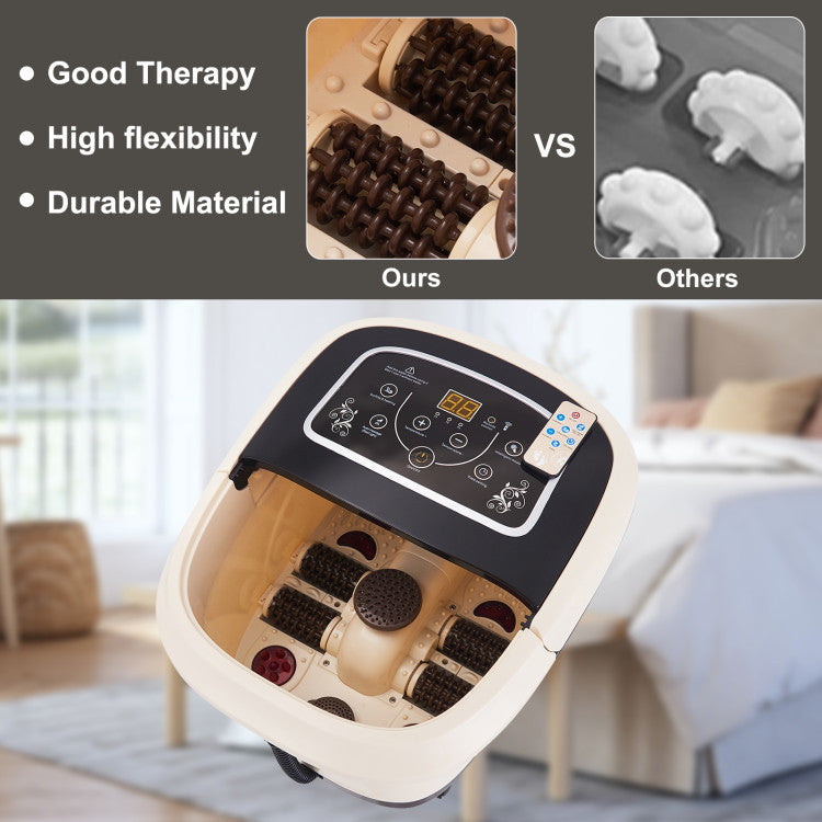 Portable Foot Spa Bath Massager with Remote Control and Heat Vibration