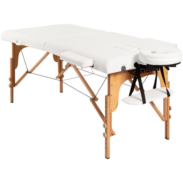 Portable Massage Table Lash Bed Height Adjustable Spa Bed Foldable Facial Salon Tattoo Table with Carry Case