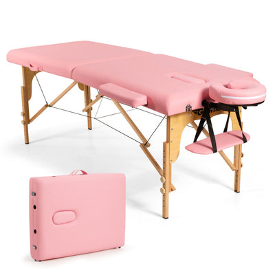 Portable Massage Table Lash Bed Height Adjustable Spa Bed Foldable Facial Salon Tattoo Table with Carry Case