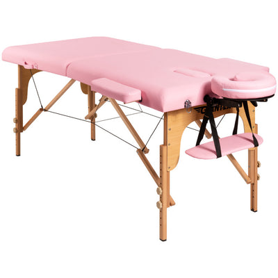 Portable Massage Table Lash Bed Height Adjustable Spa Bed Foldable Facial Salon Tattoo Table with Carry Case