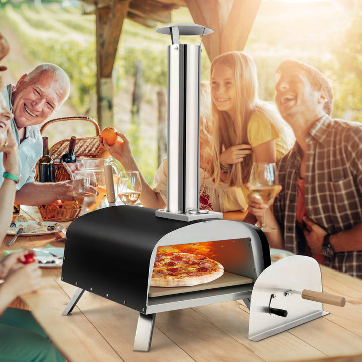 Pizza Oven Q Pizza Portable Outdoor Pizza Stove, Wood Pellet