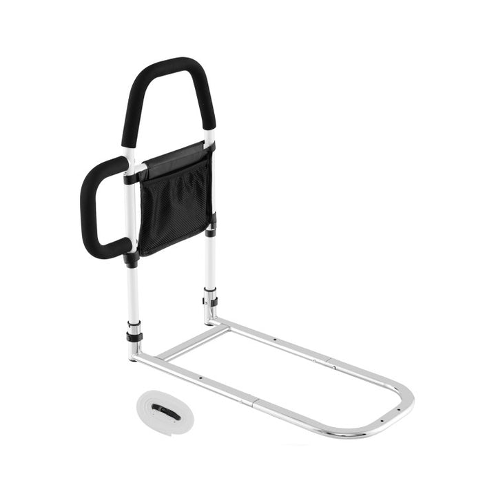 KenSyuInt Bed Assist Rail High-Carbon Steel Grab Bar Bedside Handrail With Storage Pocket - View #3