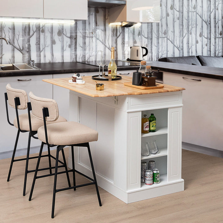 Kitchen Island Kitchen Storage Cabinet with Drawers and 3-level Adjustable Shelves