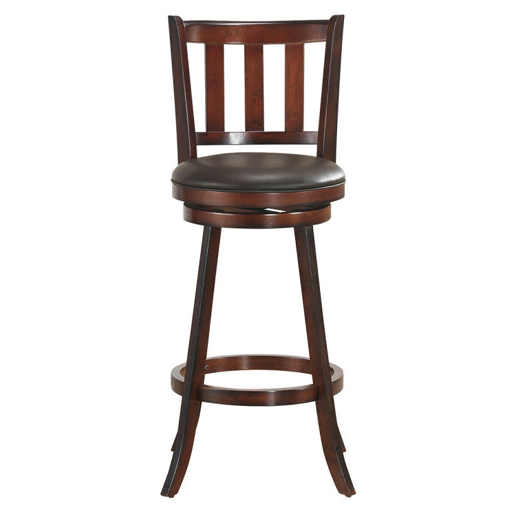 Set of 2 Bar Stools Counter Height Dining Chair 360 Degree Swivel Barstool Set with Cushion