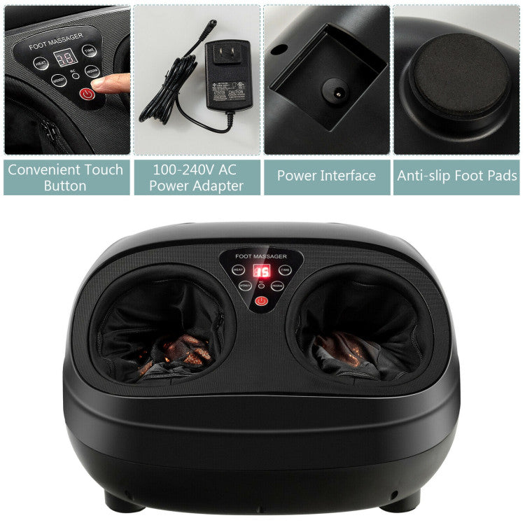 Shiatsu Foot Massager Adjustable Intensity Footspa Massage Machine with Remote Control and Auto-off Timer Function