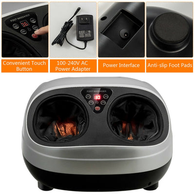 Shiatsu Foot Massager Adjustable Intensity Footspa Massage Machine with Remote Control and Auto-off Timer Function