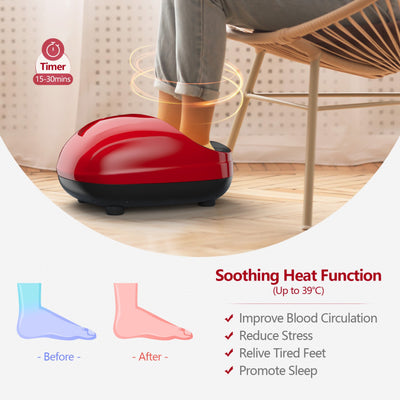 Shiatsu Foot Massager Adjustable Intensity Footspa Massage Machine with Remote Control and Auto-off Timer Function