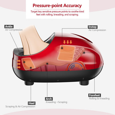 Shiatsu Foot Massager Adjustable Intensity Footspa Massage Machine with Remote Control and Auto-off Timer Function