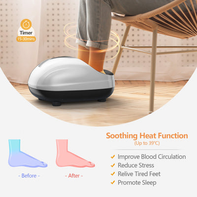 Shiatsu Foot Massager Adjustable Intensity Footspa Massage Machine with Remote Control and Auto-off Timer Function