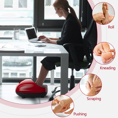 Shiatsu Foot Massager Adjustable Intensity Footspa Massage Machine with Remote Control and Auto-off Timer Function