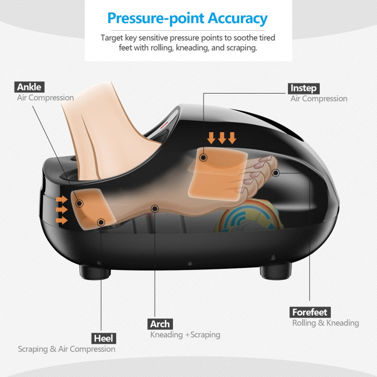 Shiatsu Foot Massager Adjustable Intensity Footspa Massage Machine with Remote Control and Auto-off Timer Function