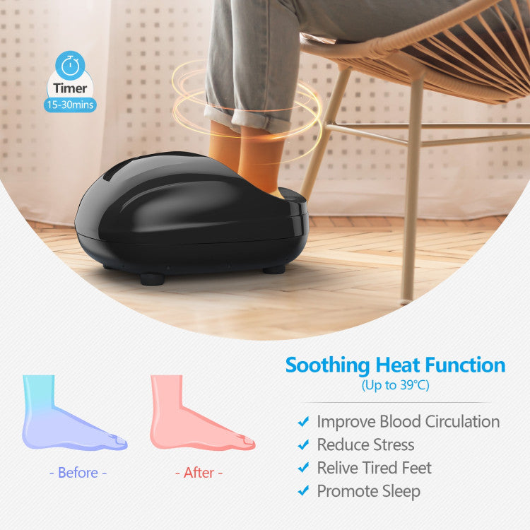 Shiatsu Foot Massager Adjustable Intensity Footspa Massage Machine with Remote Control and Auto-off Timer Function