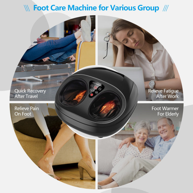 Shiatsu Foot Massager Adjustable Intensity Footspa Massage Machine with Remote Control and Auto-off Timer Function