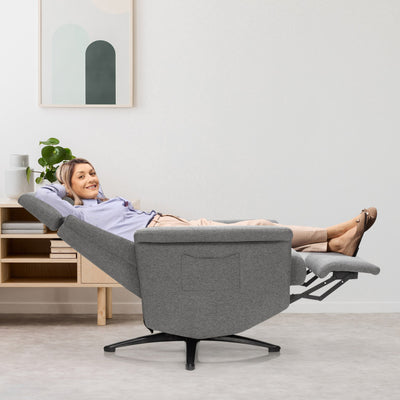 Swivel Massage Recliner Single Sofa with Adjustable Headrest