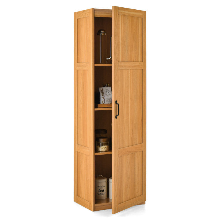 Tall Storage Cabinet Freestanding Pantry Organizer with 4 Storage Shelves for Bathroom Bedroom