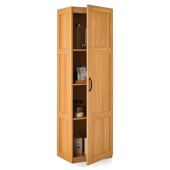 Tall Storage Cabinet Freestanding Pantry Organizer with 4 Storage Shelves for Bathroom Bedroom