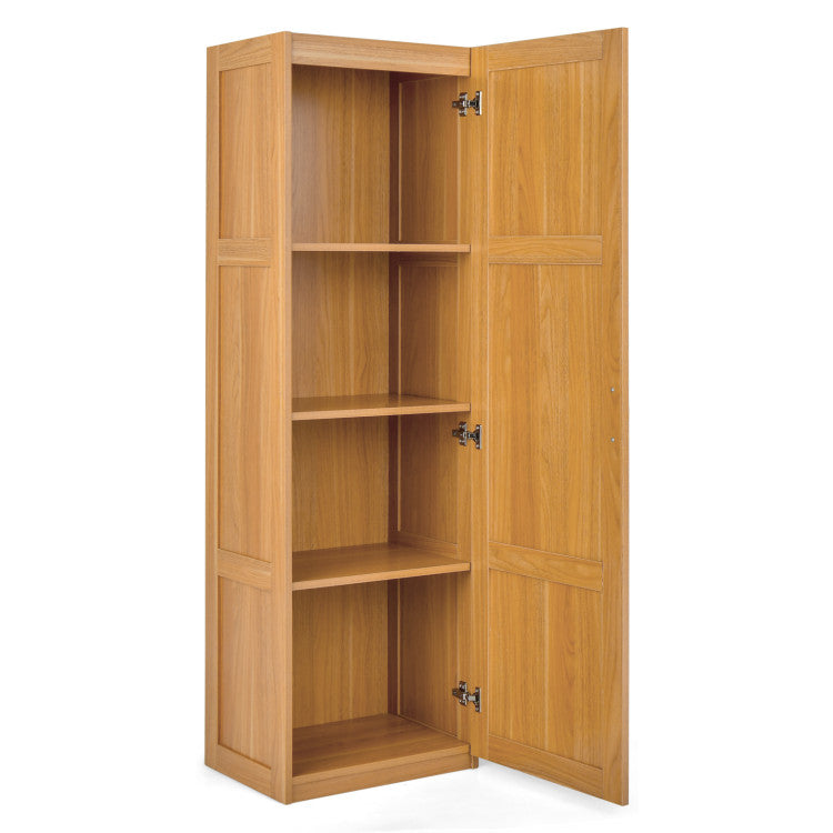 Tall Storage Cabinet Freestanding Pantry Organizer with 4 Storage Shelves for Bathroom Bedroom