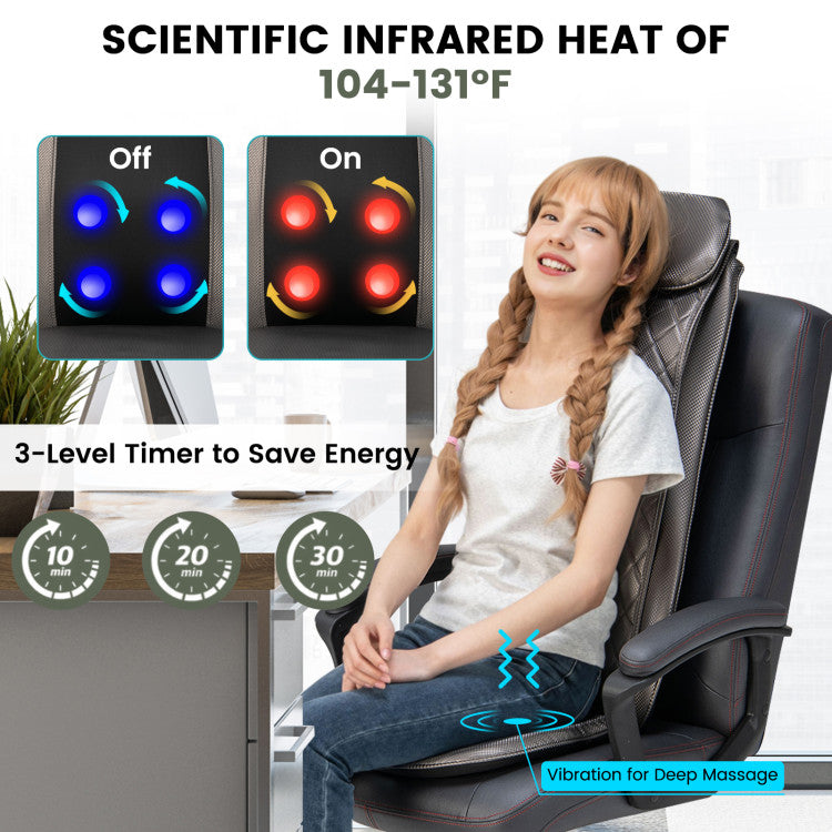 Thai Shiatsu Back Massager Chair Pad Rolling Massage Seat Cushion with Chairliving Thai Shiatsu Back Massager Chair Pad Rolling Massage Seat Cushion with Chairliving