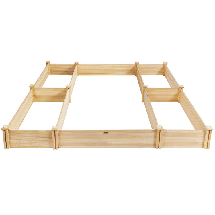 U-Shaped Raised Garden Bed Wooden Planter Container Vegetable Box