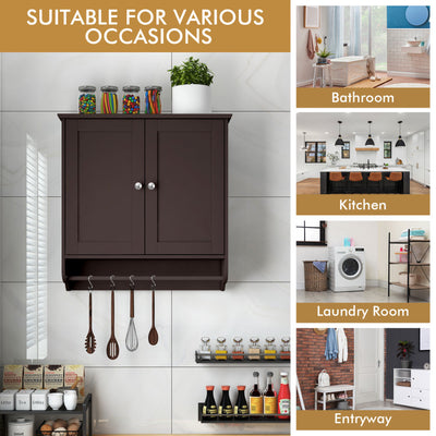 Wall Mounted Bathroom Storage Medicine Cabinet with Towel Bar