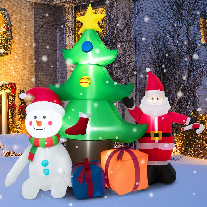 6.5FT Inflatable Christmas Decoration, Self Inflating Festive Decoration with LED Lights &amp; Blower