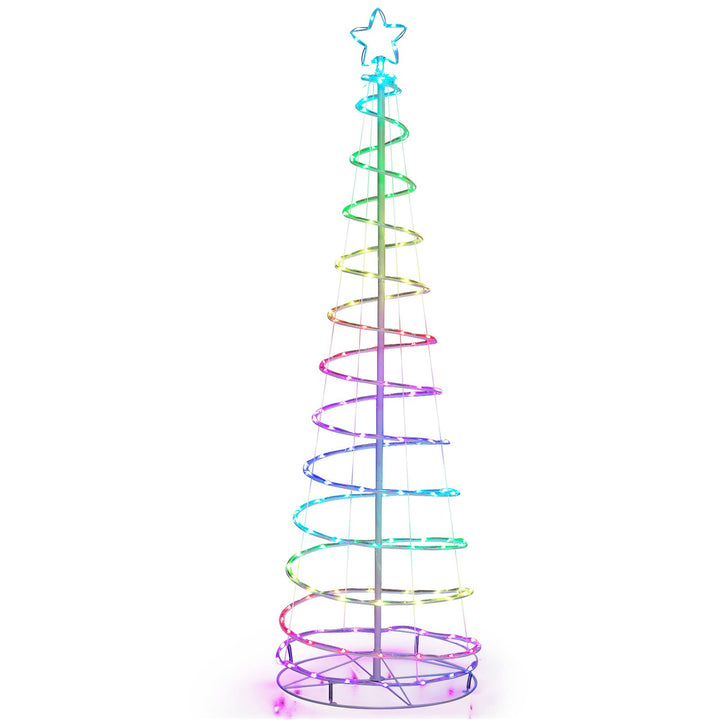6 FT Spiral Christmas Tree W/ 135 LED Lights, 10 Lighting Modes