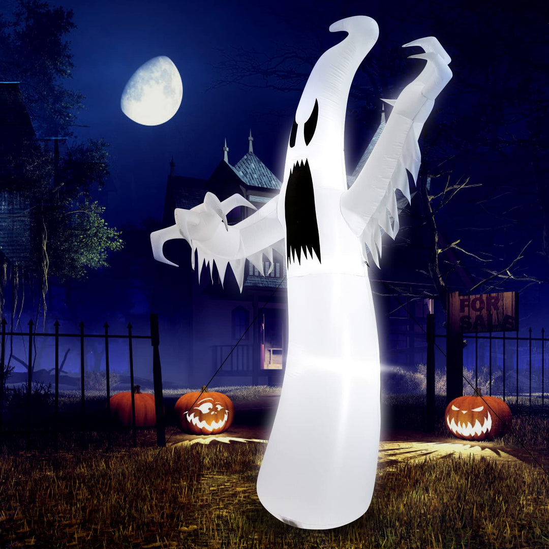 12ft Halloween Inflatable Ghost, Quick Blow up Halloween Decoration