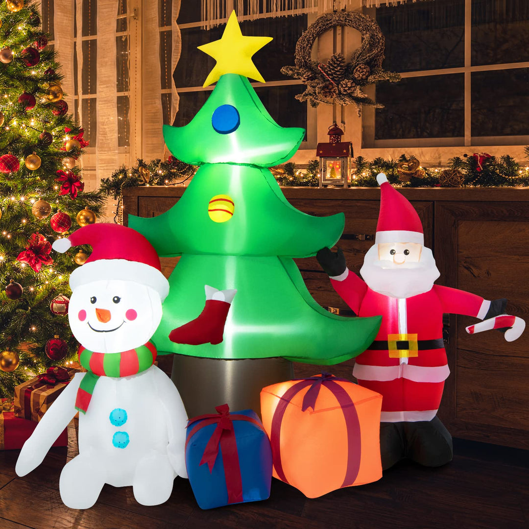 6.5FT Inflatable Christmas Decoration, Self Inflating Festive Decoration with LED Lights &amp; Blower
