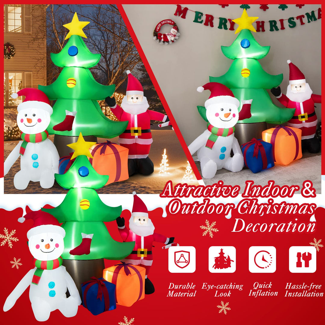 6.5FT Inflatable Christmas Decoration, Self Inflating Festive Decoration with LED Lights &amp; Blower
