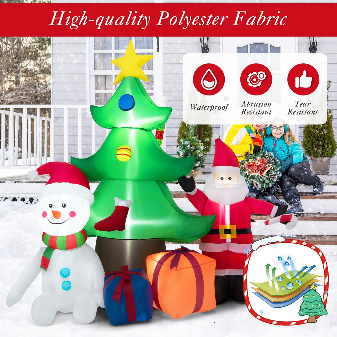 6.5FT Inflatable Christmas Decoration, Self Inflating Festive Decoration with LED Lights &amp; Blower