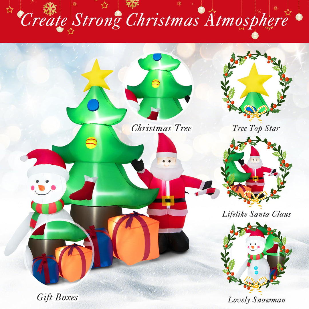 6.5FT Inflatable Christmas Decoration, Self Inflating Festive Decoration with LED Lights &amp; Blower