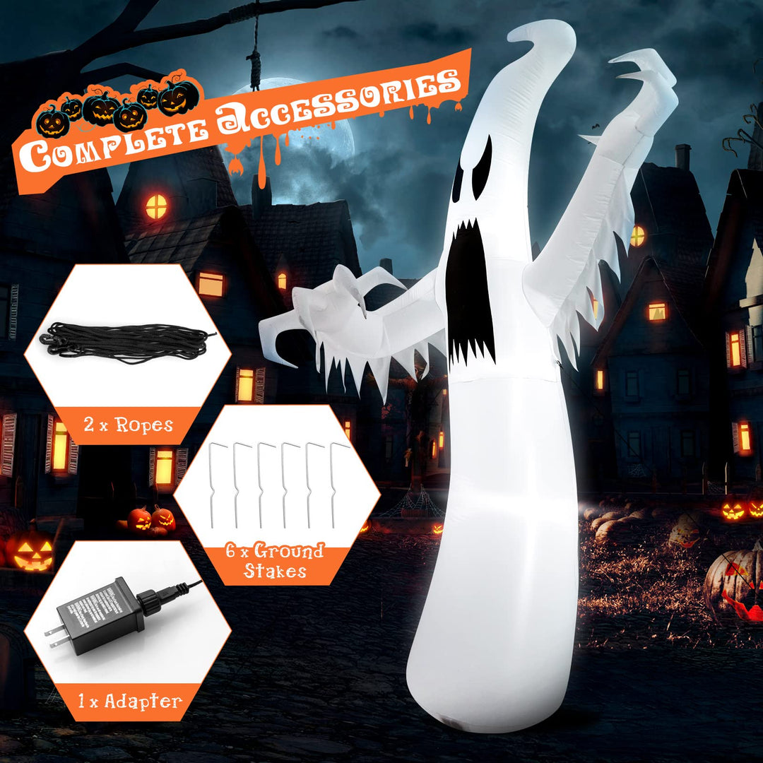12ft Halloween Inflatable Ghost, Quick Blow up Halloween Decoration