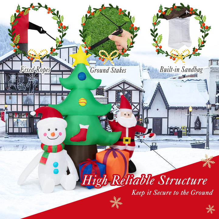 6.5FT Inflatable Christmas Decoration, Self Inflating Festive Decoration with LED Lights &amp; Blower