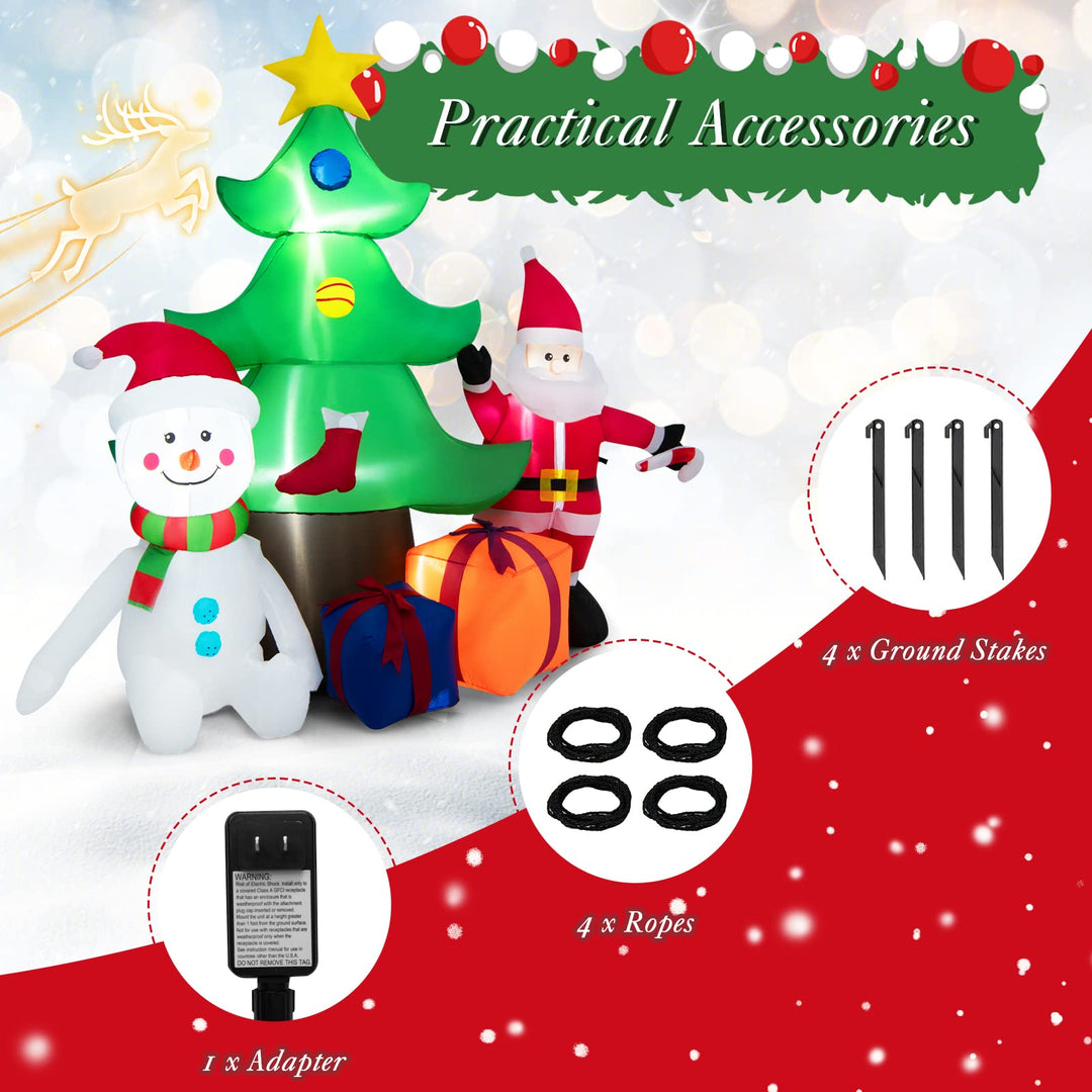 6.5FT Inflatable Christmas Decoration, Self Inflating Festive Decoration with LED Lights &amp; Blower