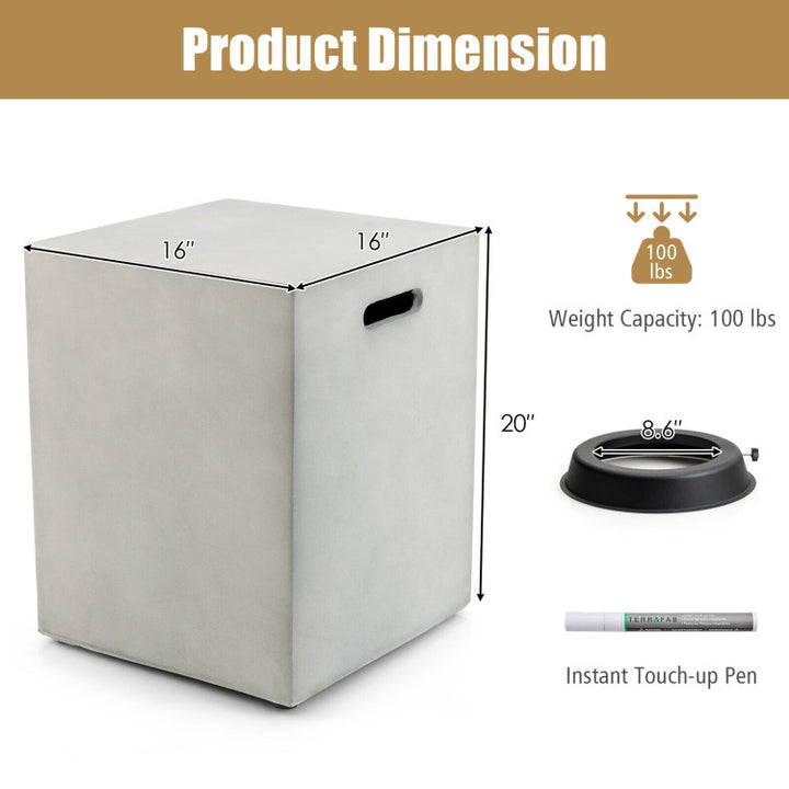 Propane Tank Cover Hideaway Table for Standard 20 Pounds Propane Tank