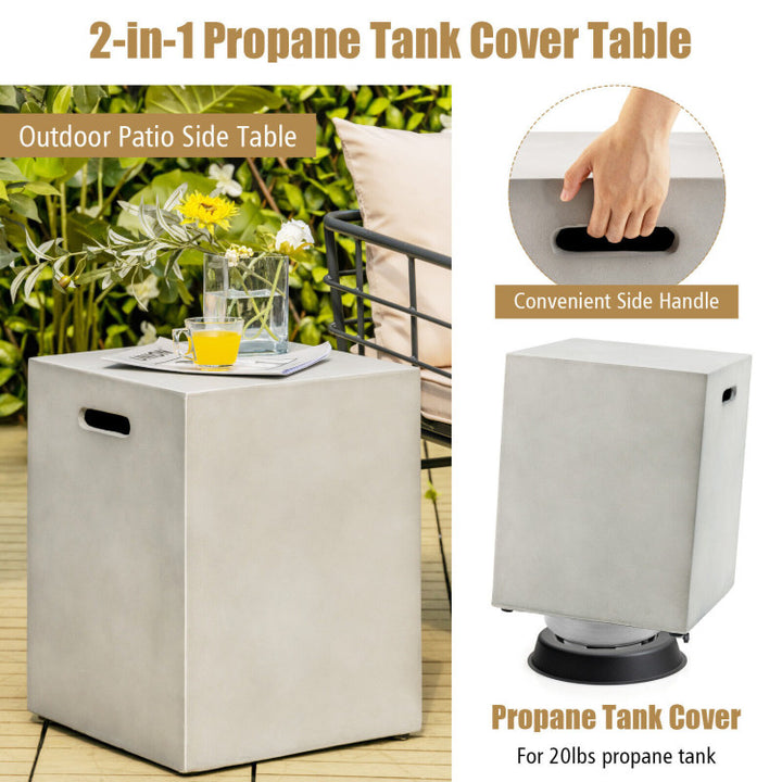 Propane Tank Cover Hideaway Table for Standard 20 Pounds Propane Tank