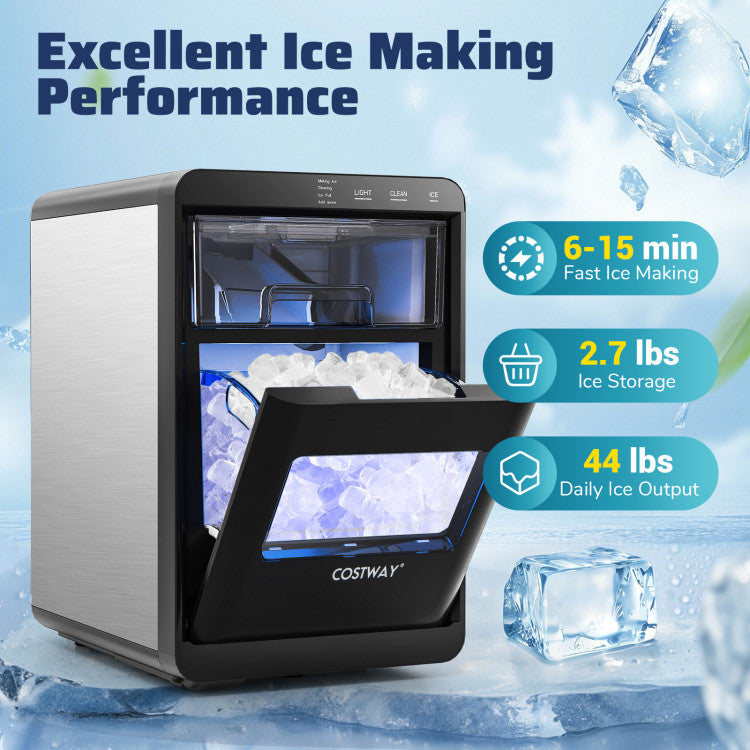 Quick-Ready Nugget Ice Maker for Efficient Countertop Use