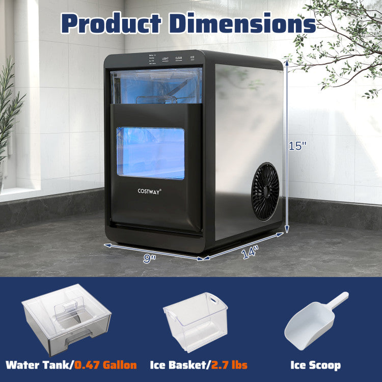 Quick-Ready Nugget Ice Maker for Efficient Countertop Use