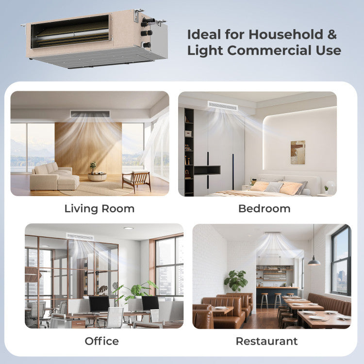 X-Pro 35000 BTU 3 Zone 22.5 SEER2 Concealed Ducted Mini Split AC