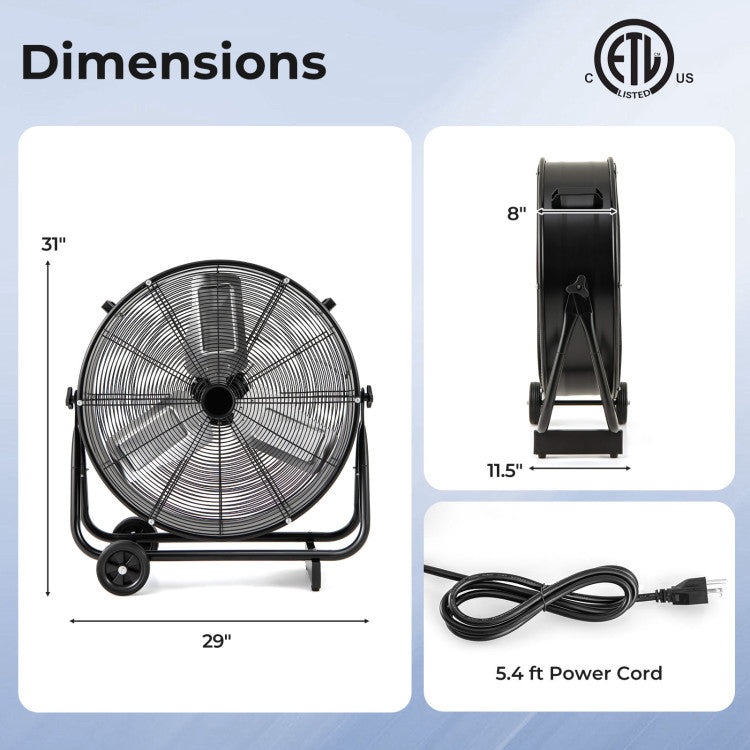 Garage &amp; Warehouse Climate Control Bundle: Dehumidifier + Industrial Drum Fan