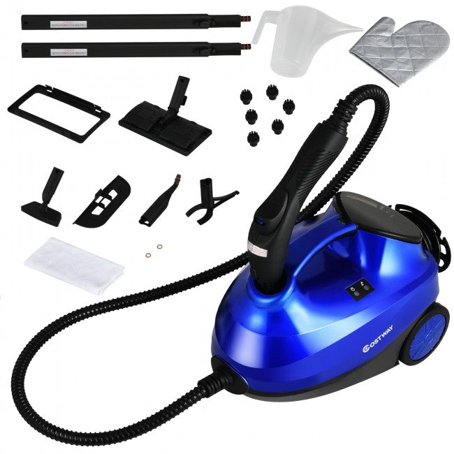 2000W Multifunctional Steam Cleaner Household Mop Heavy Duty Rolling Cleaning Machine with 19 Accessories for Carpet Floors