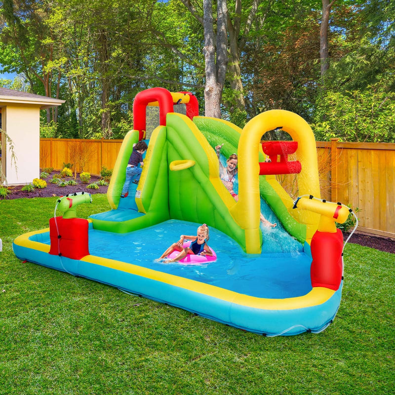 Inflatable Splash Jump Slide Water Bounce without Blower