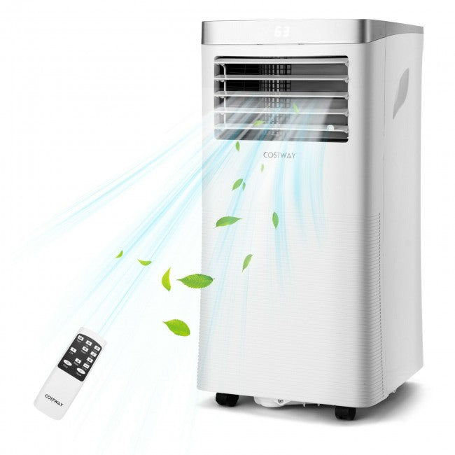 8000 BTU 3-in-1 Portable Air Conditioner Air Cooler with Built-in Dehumidifier and Remote Control